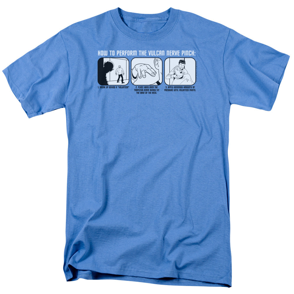 Star Trek: The Original Series Vulcan Nerve Pinch Adult Unisex T-Shirt Blue