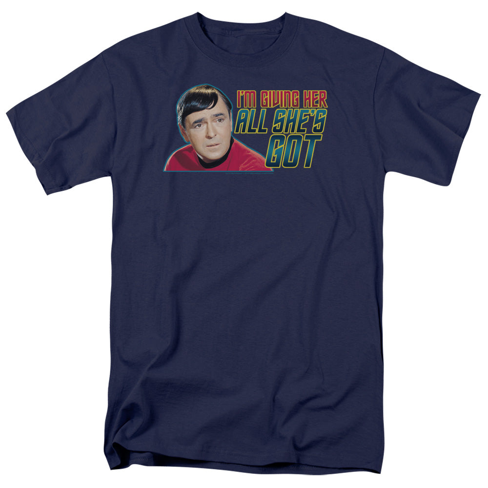 Star Trek - All Shes Got - Adult Unisex Short Sleeve T-Shirt - Blue