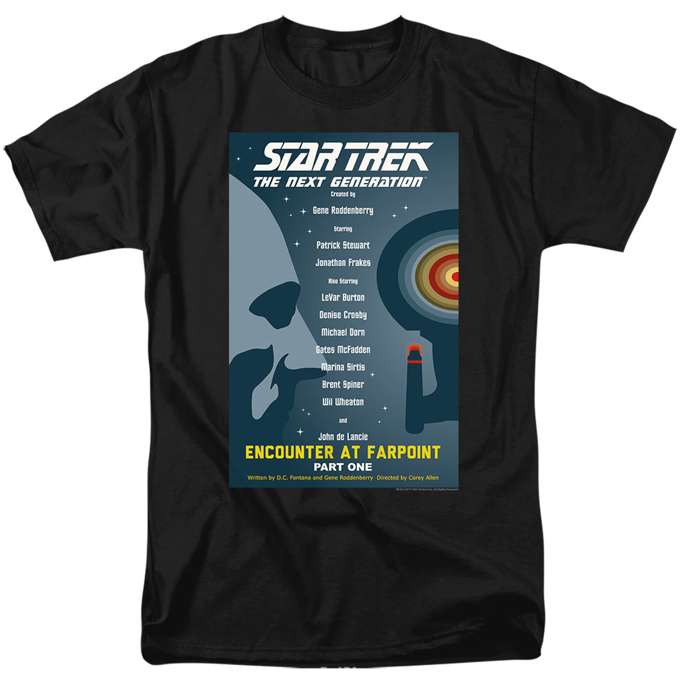 Star Trek - Tng Season 1 Episode 1 - Adult Unisex Short Sleeve T-Shirt - Black