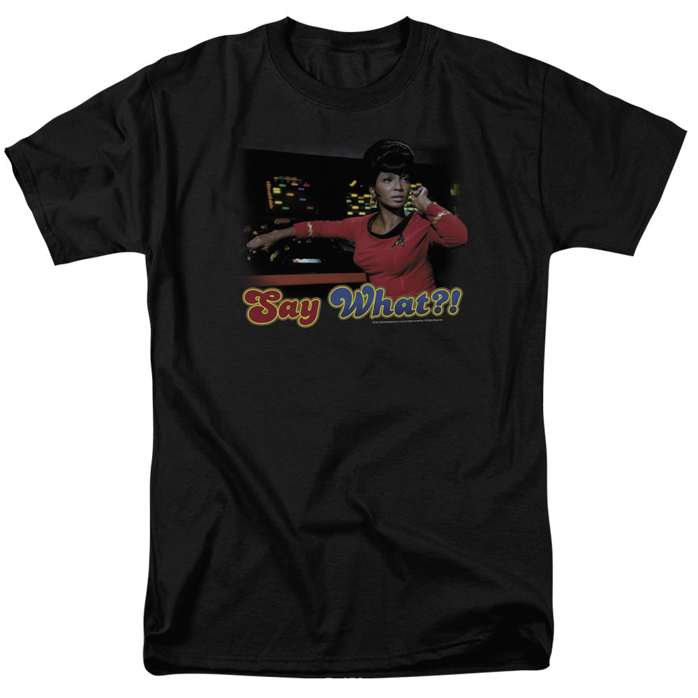 Star Trek - Say What - Adult Unisex Short Sleeve T-Shirt - Black