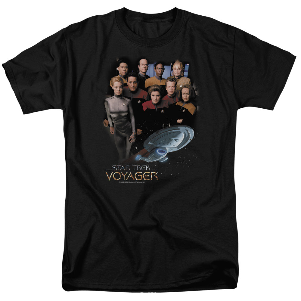 Star Trek - Voyager Crew - Adult Unisex Short Sleeve T-Shirt - Black