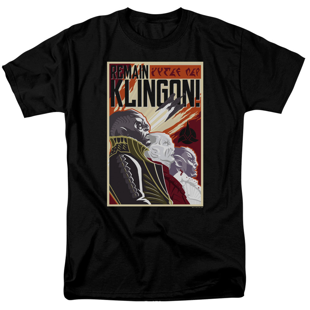 Star Trek Discovery - Remain Klingson Poster - Adult Unisex T-Shirt - Black
