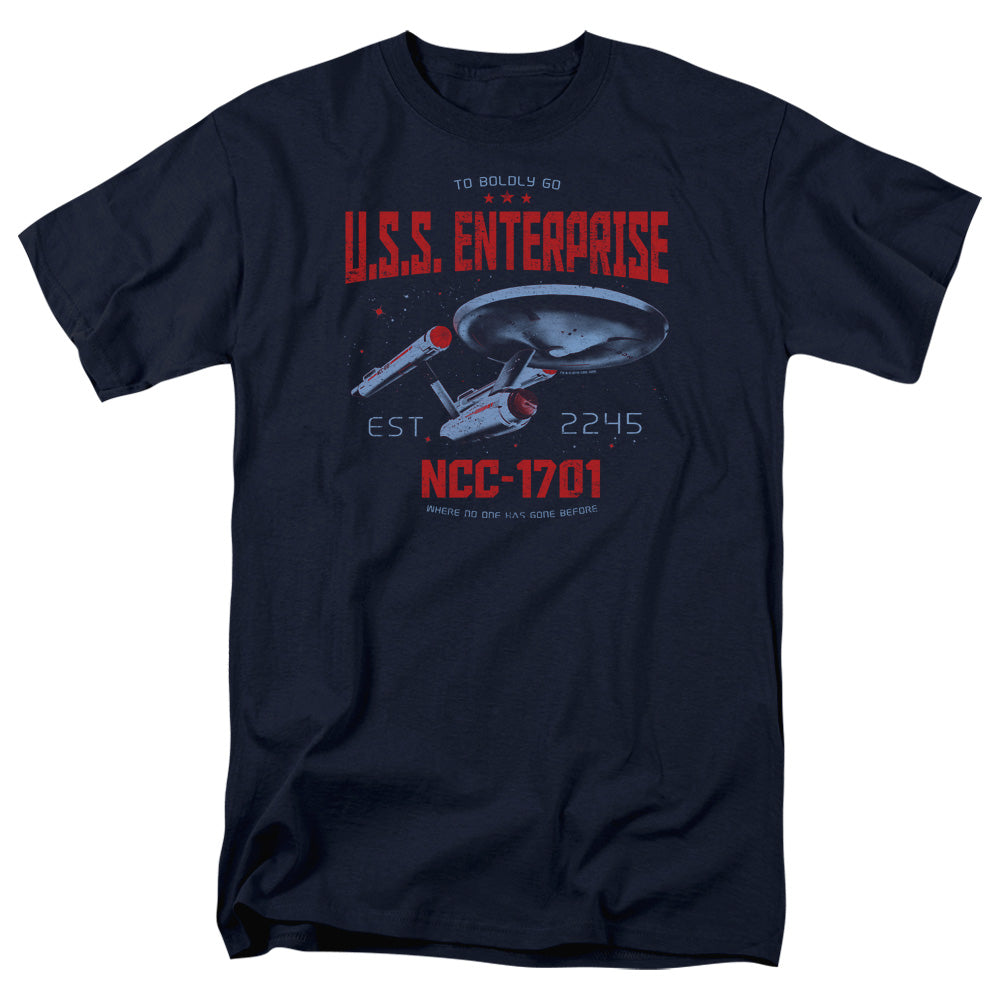 Star Trek - Stardate 2245 - Adult Unisex Short Sleeve T-Shirt - Blue