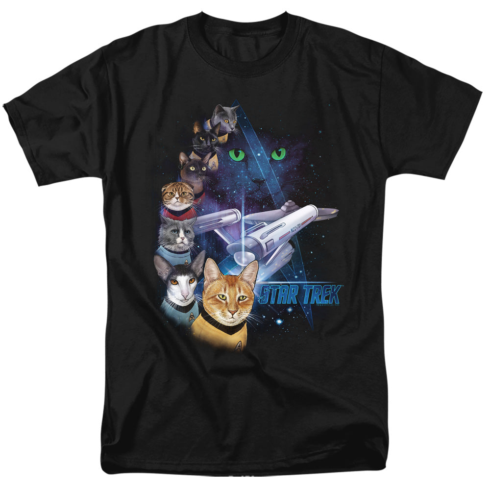 Star Trek - Feline Galaxy - Adult Unisex Short Sleeve T-Shirt - Black