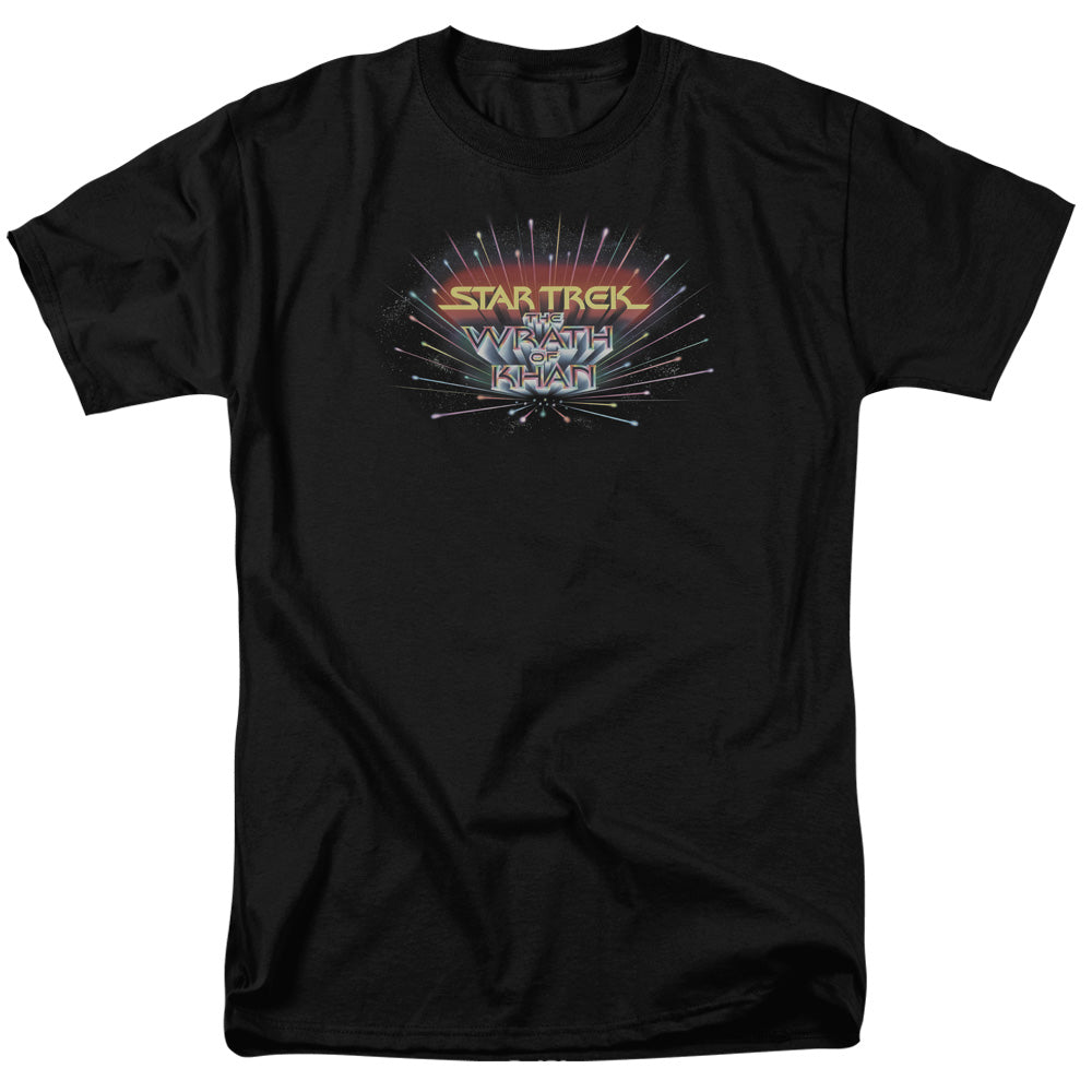 Star Trek - Khan Logo - Adult Unisex Short Sleeve T-Shirt - Black