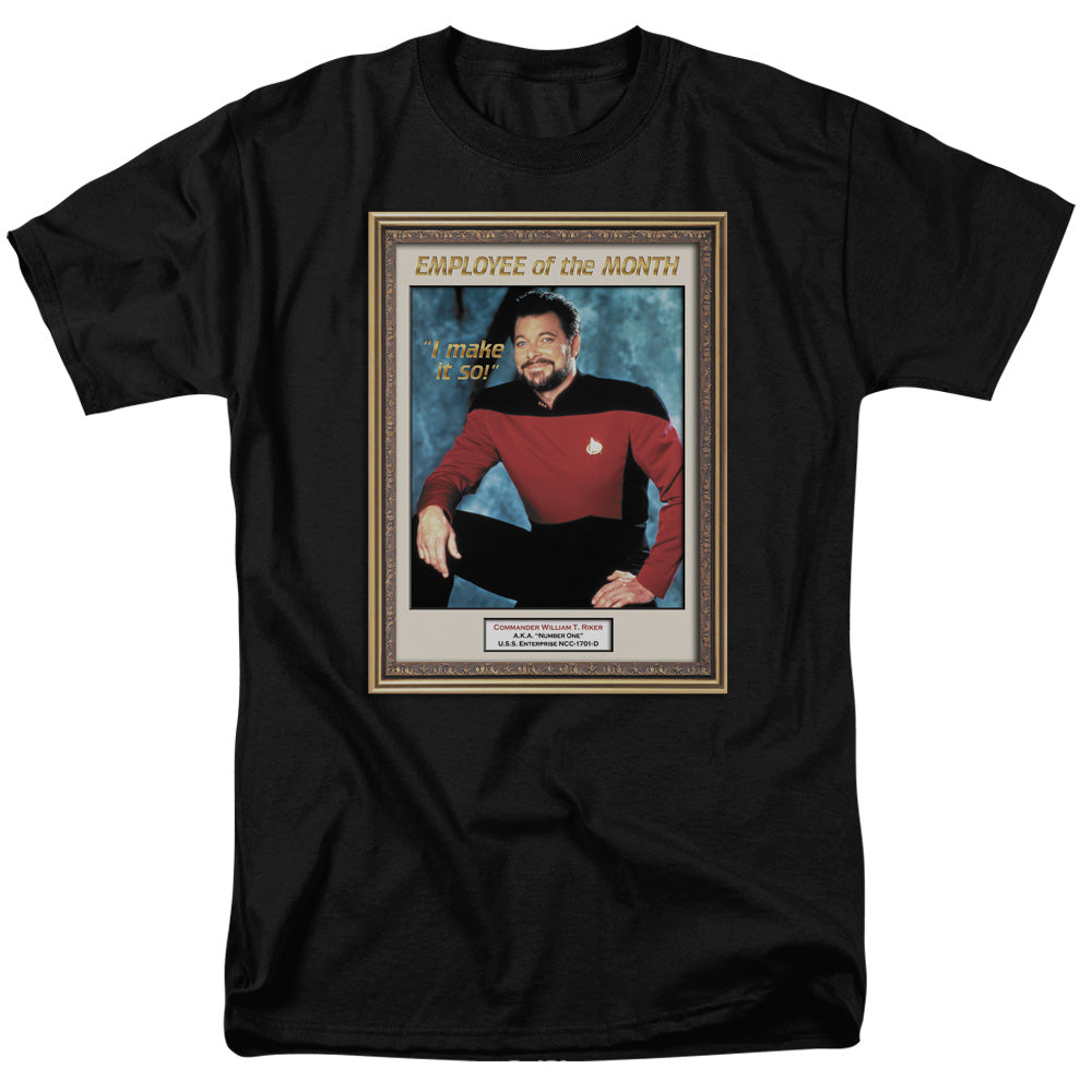 Star Trek - Employee Of Month - Adult Unisex Short Sleeve T-Shirt - Black