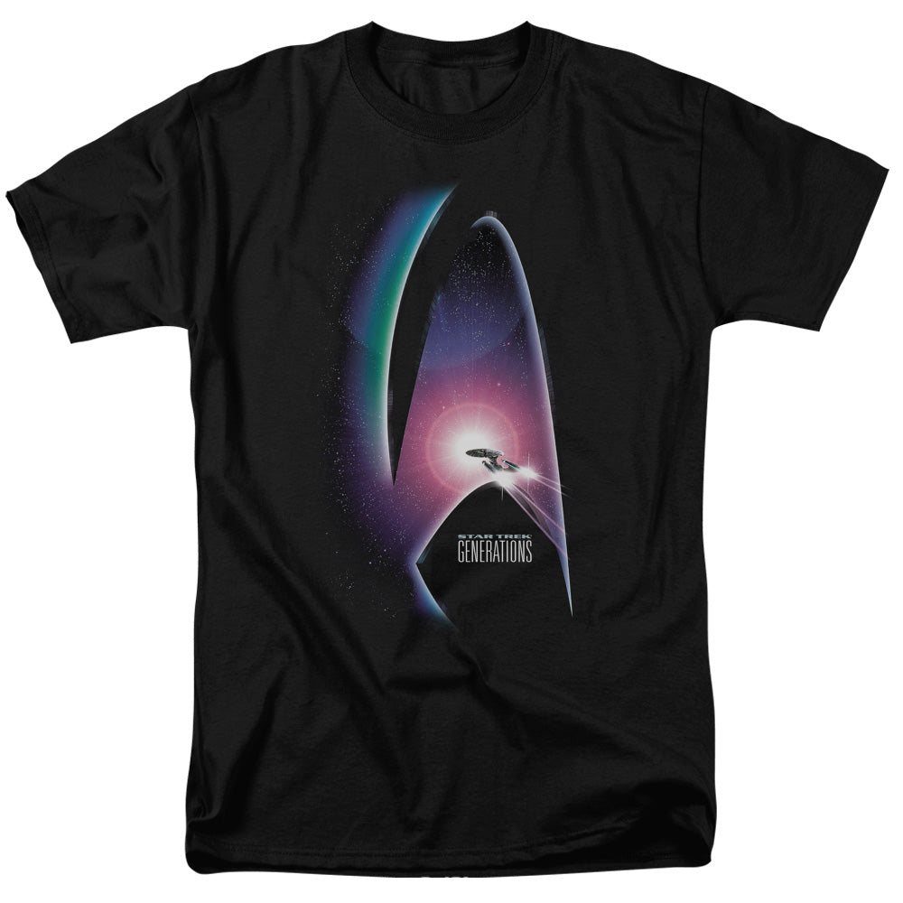 Star Trek - Generations Movie - Adult Unisex Short Sleeve T-Shirt - Black