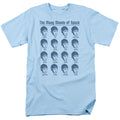 Star Trek - Many Moods Of Spock - Adult Unisex Short Sleeve T-Shirt - Blue