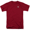 Star Trek - Tng Command Emblem - Adult Unisex Short Sleeve T-Shirt - Red