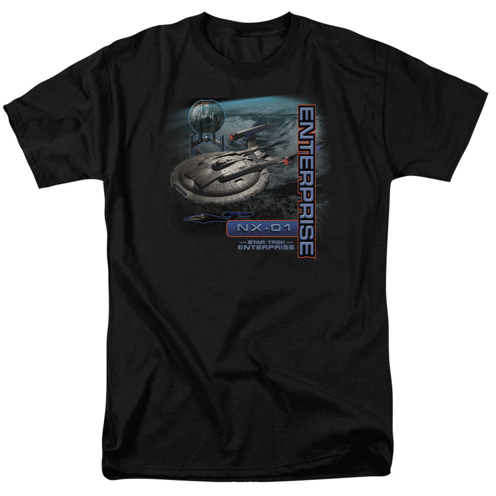 Star Trek - Enterprise Nx 01 - Adult Unisex Short Sleeve T-Shirt - Black