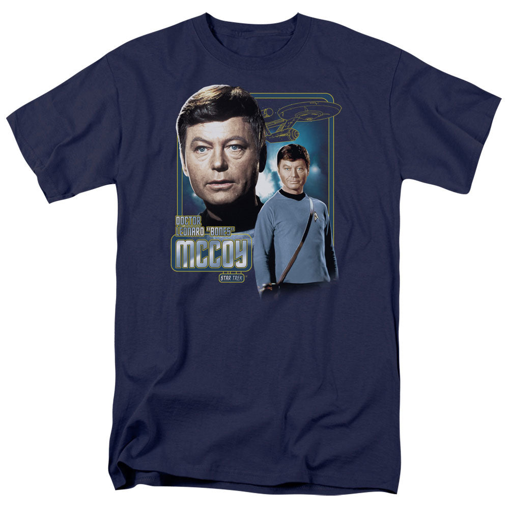 Star Trek - Doctor Mccoy - Adult Unisex Short Sleeve T-Shirt - Blue