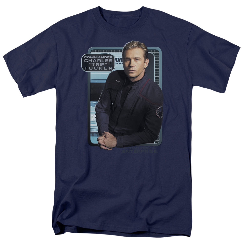Star Trek - Trip Tucker - Adult Unisex Short Sleeve T-Shirt - Blue