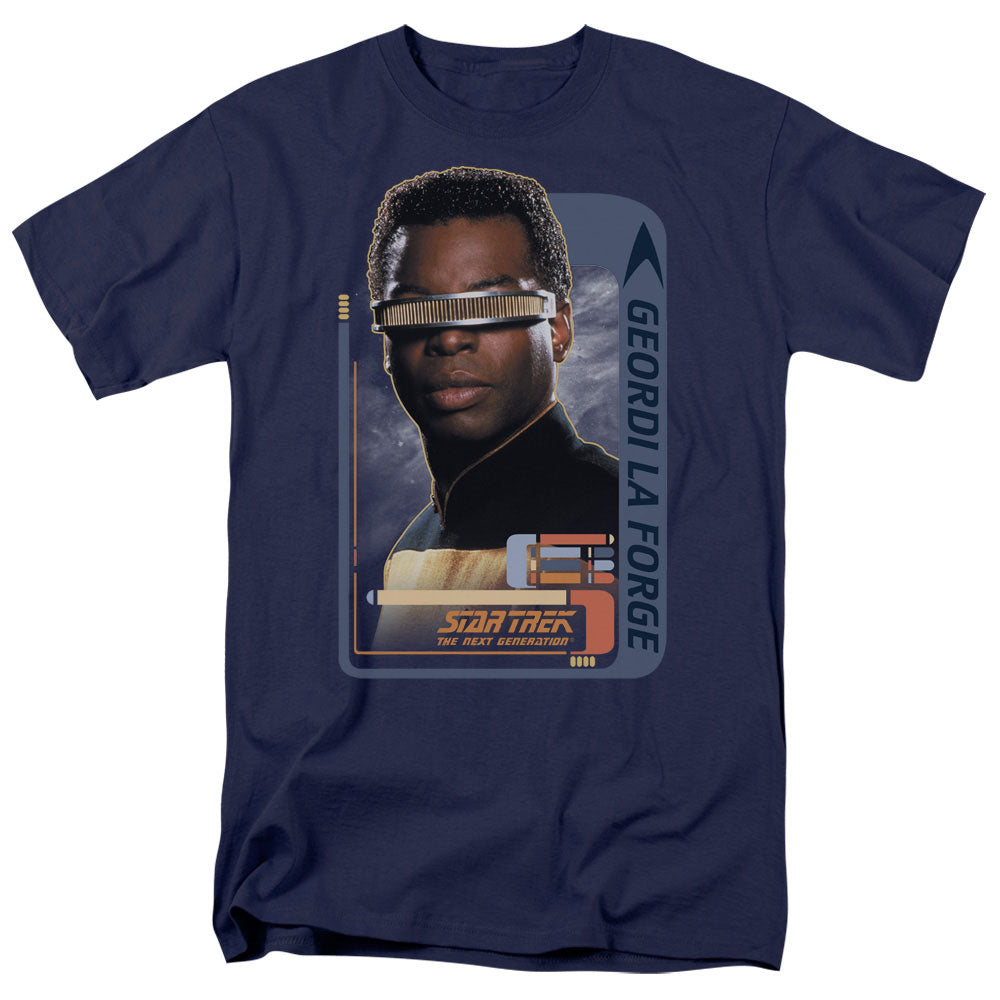 Star Trek - Geordi Laforge - Adult Unisex Short Sleeve T-Shirt - Blue