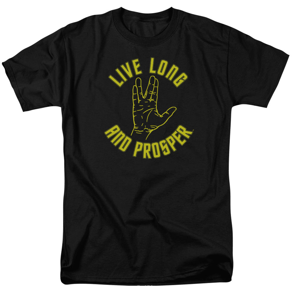 Star Trek - Live Long Hand - Adult Unisex Short Sleeve T-Shirt - Black