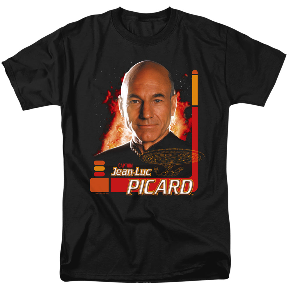 Star Trek - Captain Picard - Adult Unisex Short Sleeve T-Shirt - Black