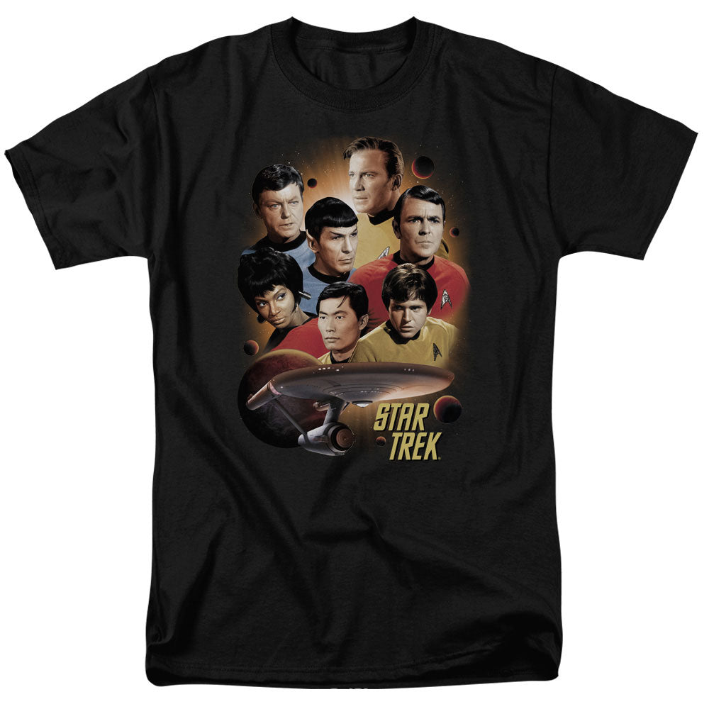 Star Trek - Heart Of The Enterprise - Adult Unisex Short Sleeve T-Shirt - Black