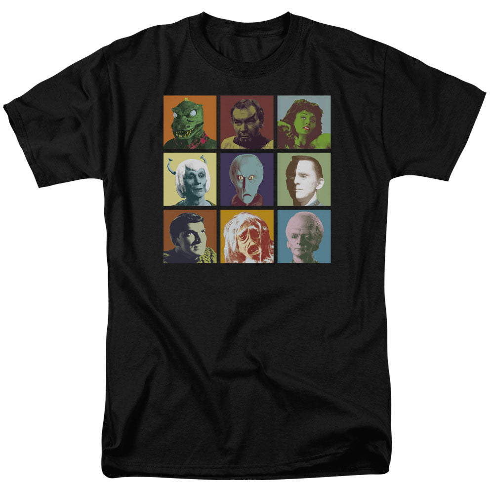 Star Trek - Alien Squares - Adult Unisex Short Sleeve T-Shirt - Black