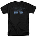 Star Trek - Enterprise Outline - Adult Unisex Short Sleeve T-Shirt - Black