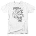 Mighty Mouse - Protect And Serve - Adult Unisex Short Sleeve T-Shirt - White