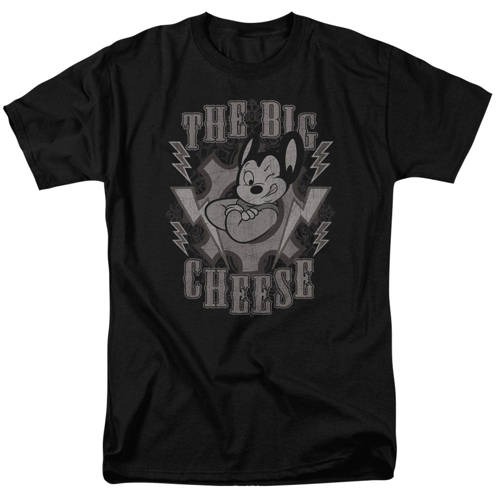 Mighty Mouse - The Big Cheese - Adult Unisex Short Sleeve T-Shirt - Black