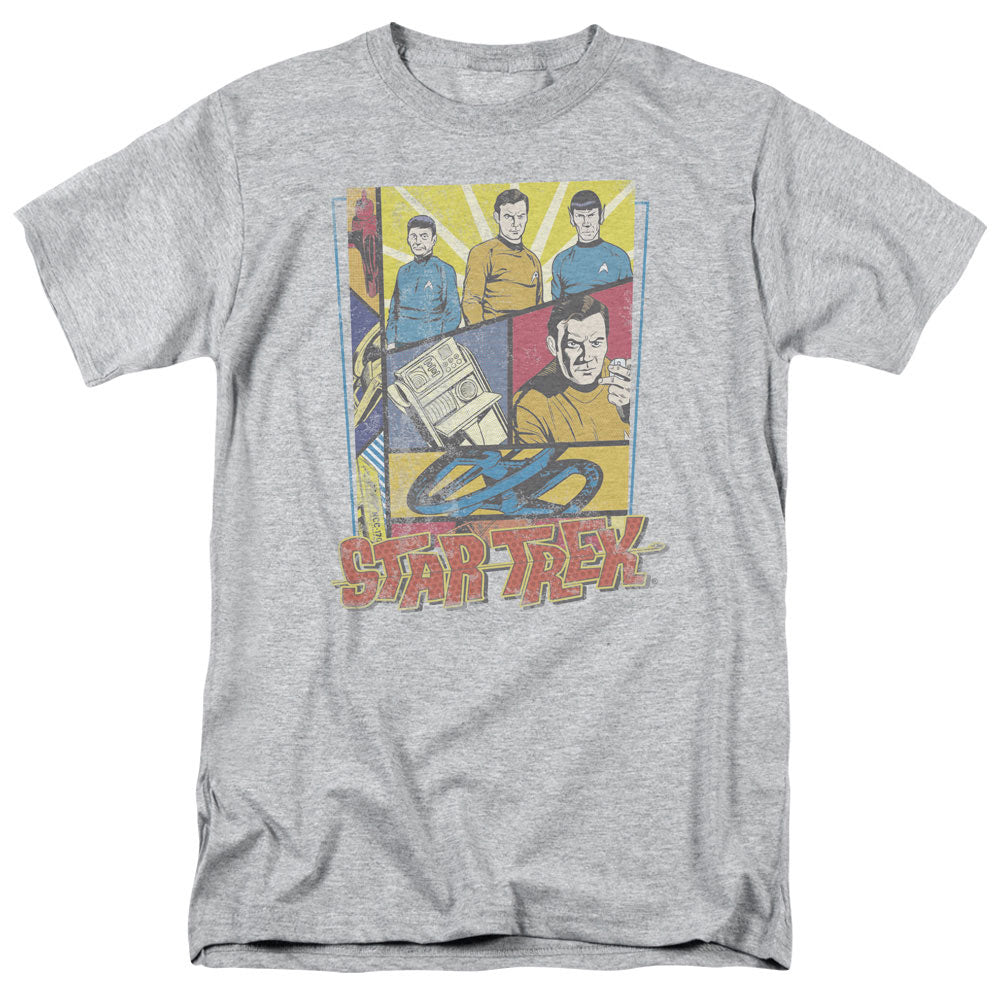 Star Trek - Vintage Collage - Adult Unisex Short Sleeve T-Shirt - Gray