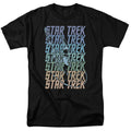 Star Trek - Multi Logo Enterprise - Adult Unisex Short Sleeve T-Shirt - Black