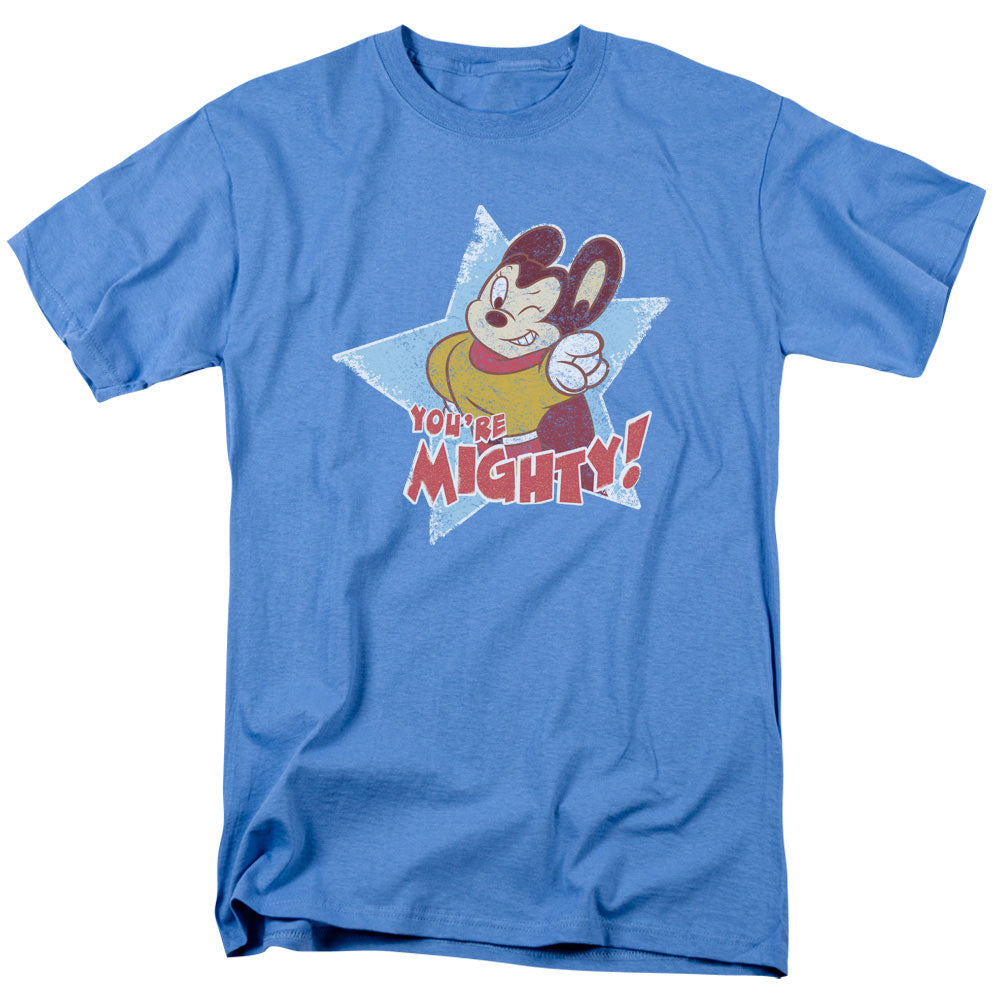 Mighty Mouse - Youre Mighty - Adult Unisex Short Sleeve T-Shirt - Blue