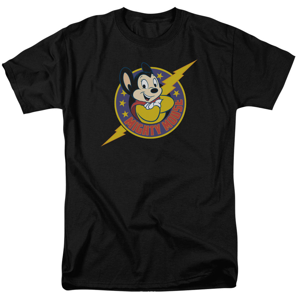 Mighty Mouse - Mighty Hero - Adult Unisex Short Sleeve T-Shirt - Black