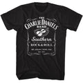 Charlie Daniels Band - Label - American Classics - Solid Black Adult Short Sleeve T-Shirt