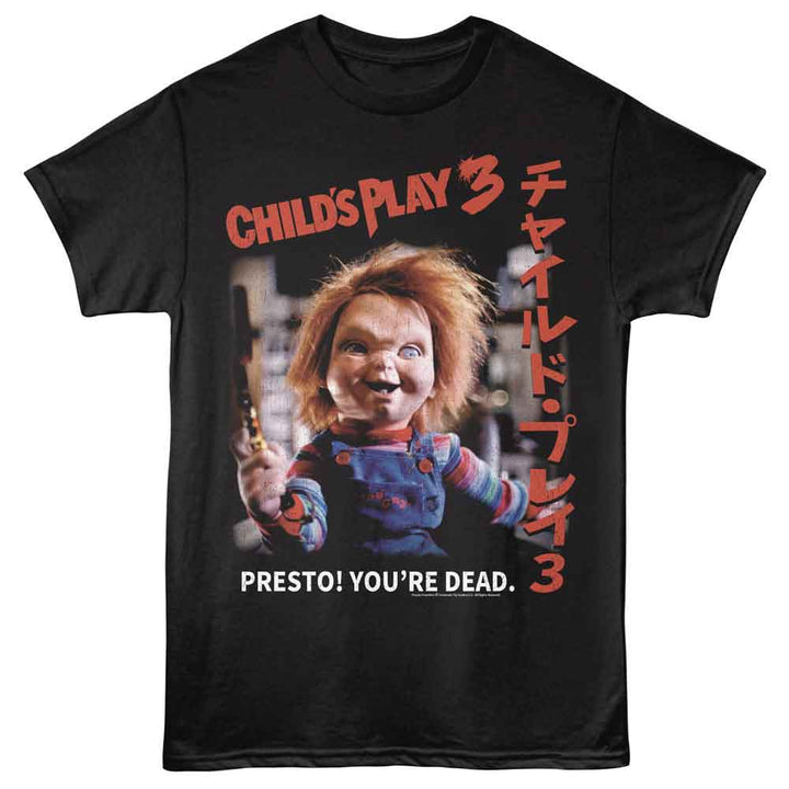 Chucky - Presto - Licensed Adult Unisex Short Sleeve T-Shirt - Black