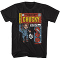 Chucky - Comic - American Classics - Solid Black Adult Short Sleeve T-Shirt