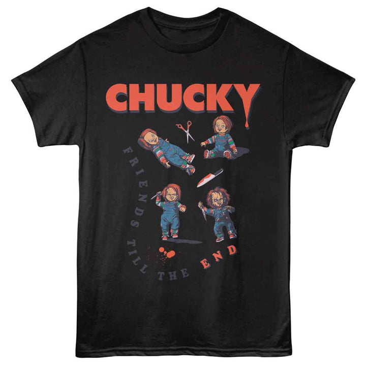 Chucky - Friends - Licensed Adult Unisex Short Sleeve T-Shirt - Black