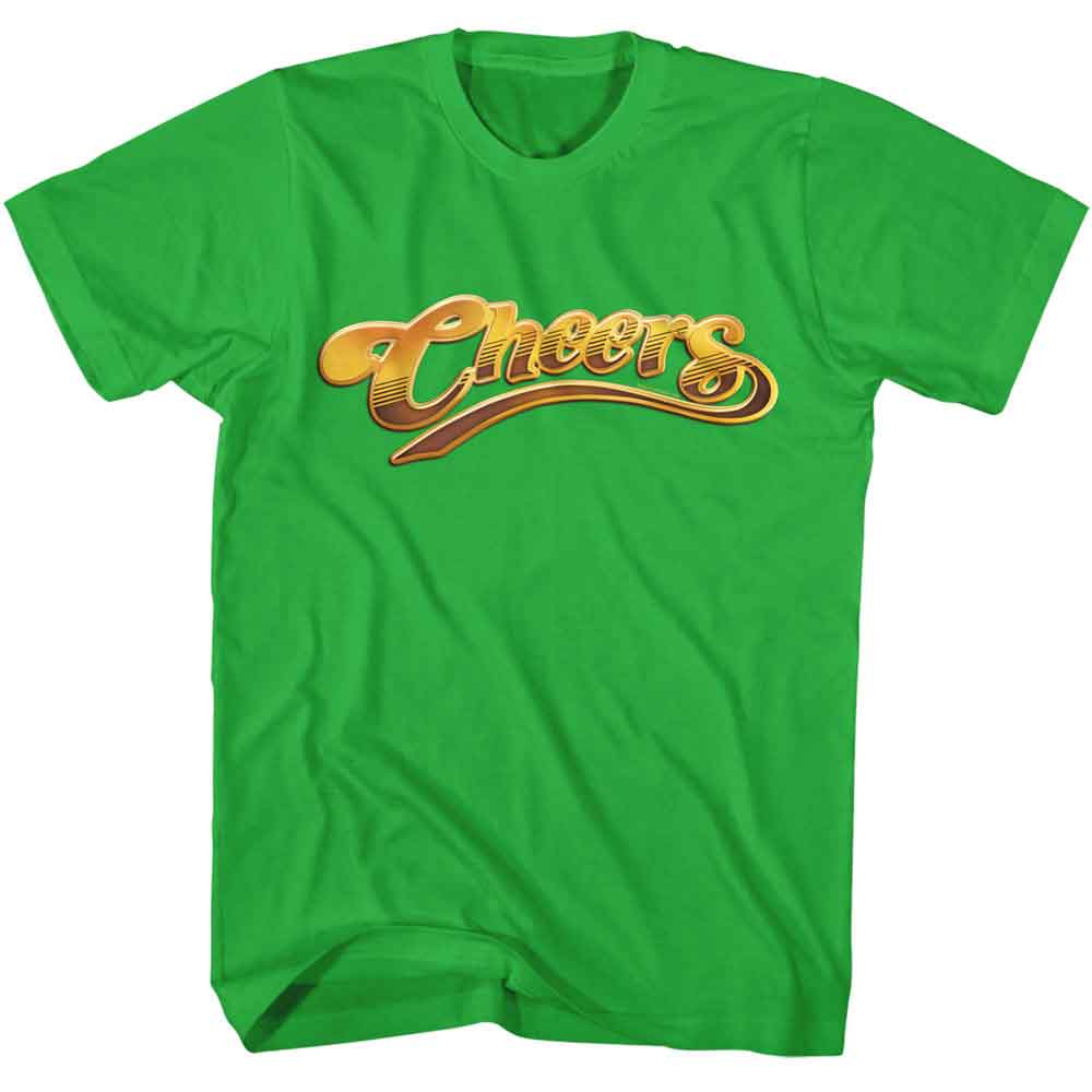 Cheers - Title Logo - American Classics - Green Front Print Adult Short Sleeve T-Shirt