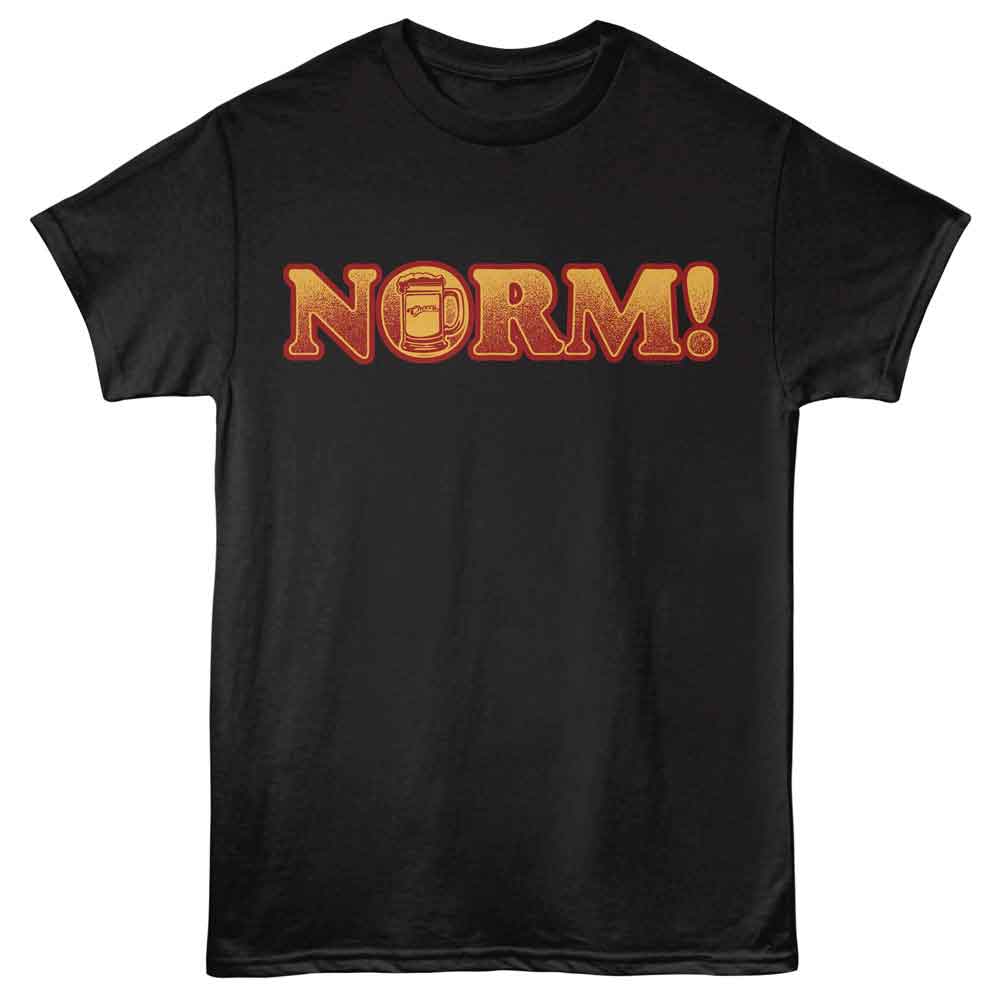 Cheers - Norm - American Classics - Black Solid Adult Short Sleeve T-Shirt