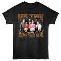 Cheers - Everybody Knows Your Name - American Classics - Front Print Black Adult Short Sleeve T-Shirt