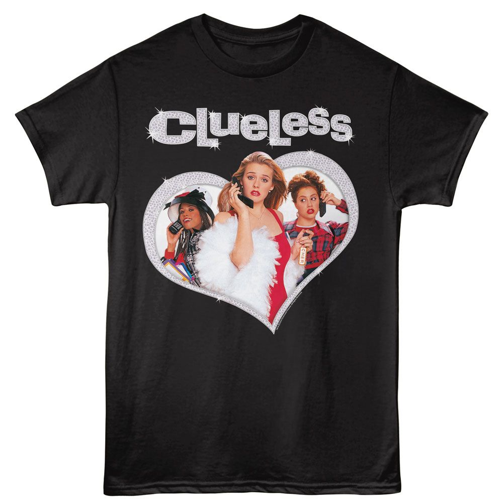 Clueless - Diamond Heart - American Classics - Black Adult Short Sleeve T-Shirt