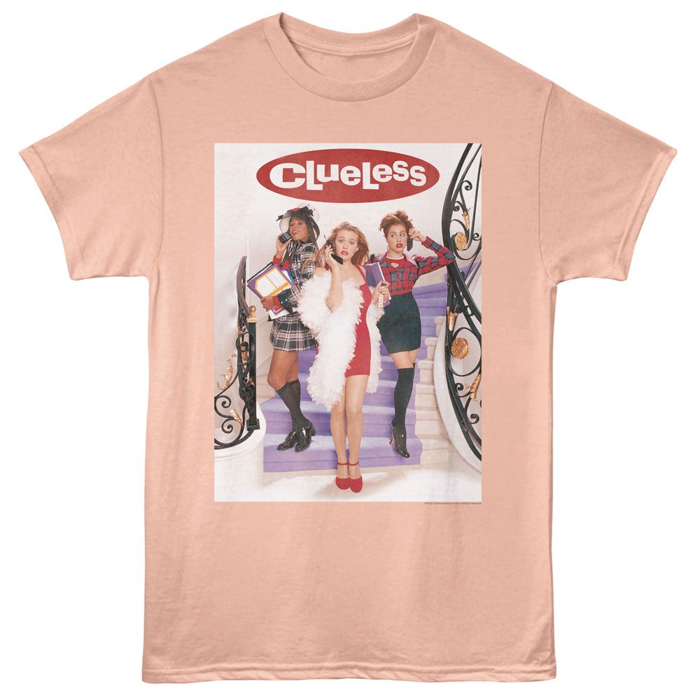 Clueless - Staircase Poster With Logo - American Classics - Peach Adult Short Sleeve T-Shirt