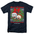 Rick And Morty - Merry Rickmas Ugly Christmas - Adult Unisex T-Shirt - Blue