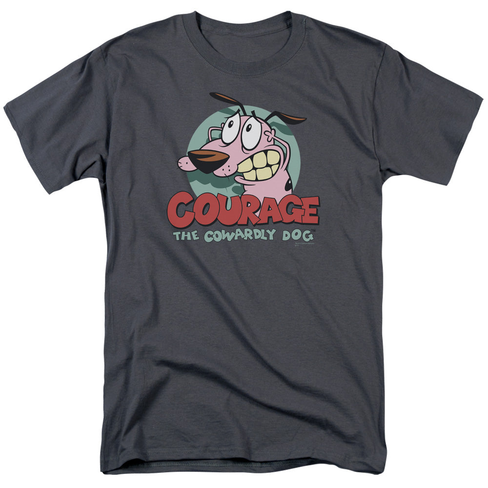 Courage The Cowardly Dog - Courage - Adult Unisex Short Sleeve T-Shirt - Gray