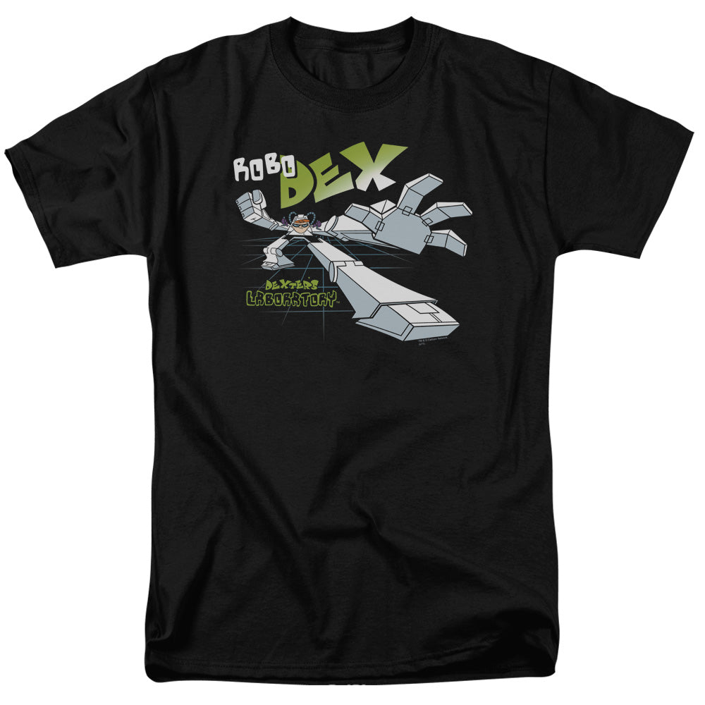 Dexter's Laboratory - Robo Dex - Adult Unisex Short Sleeve T-Shirt - Black