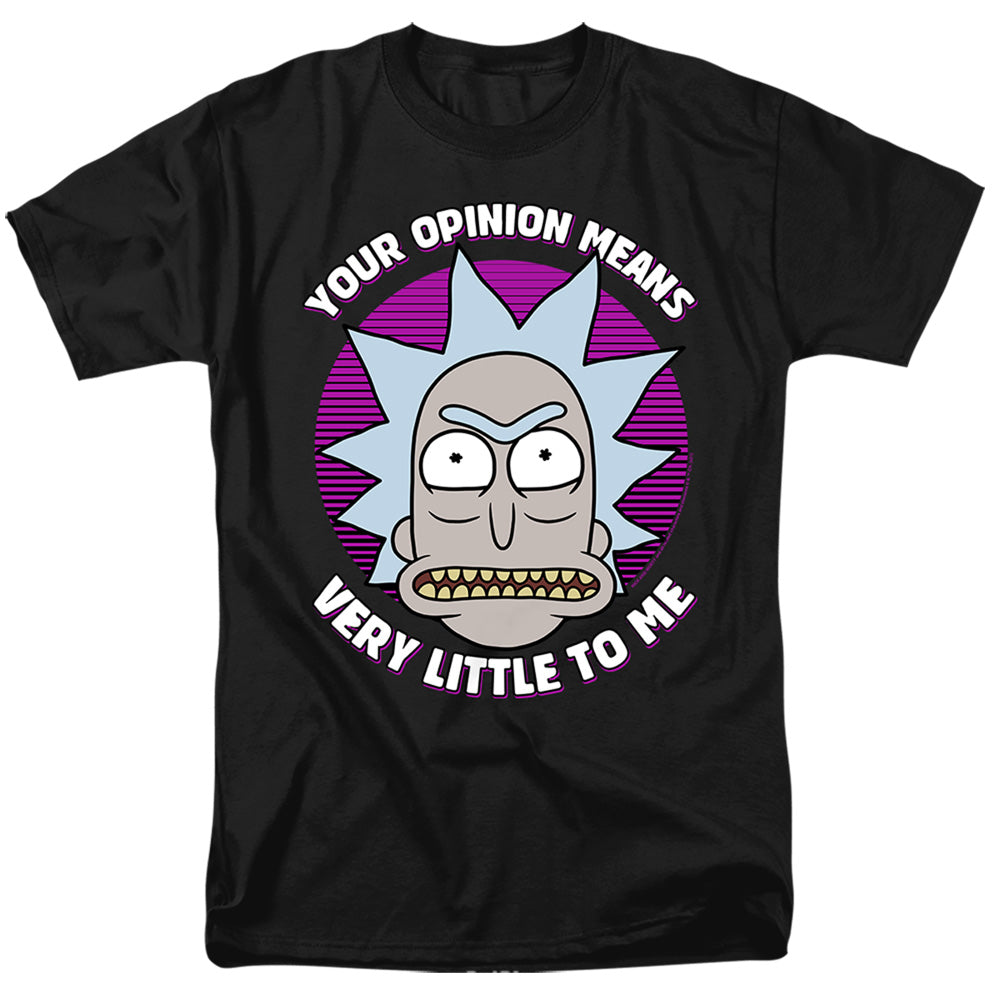 Rick And Morty - Your Opinion - Adult Unisex Short Sleeve T-Shirt - Black