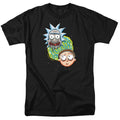 Rick And Morty - Pixelated Portal - Adult Unisex Short Sleeve T-Shirt - Black