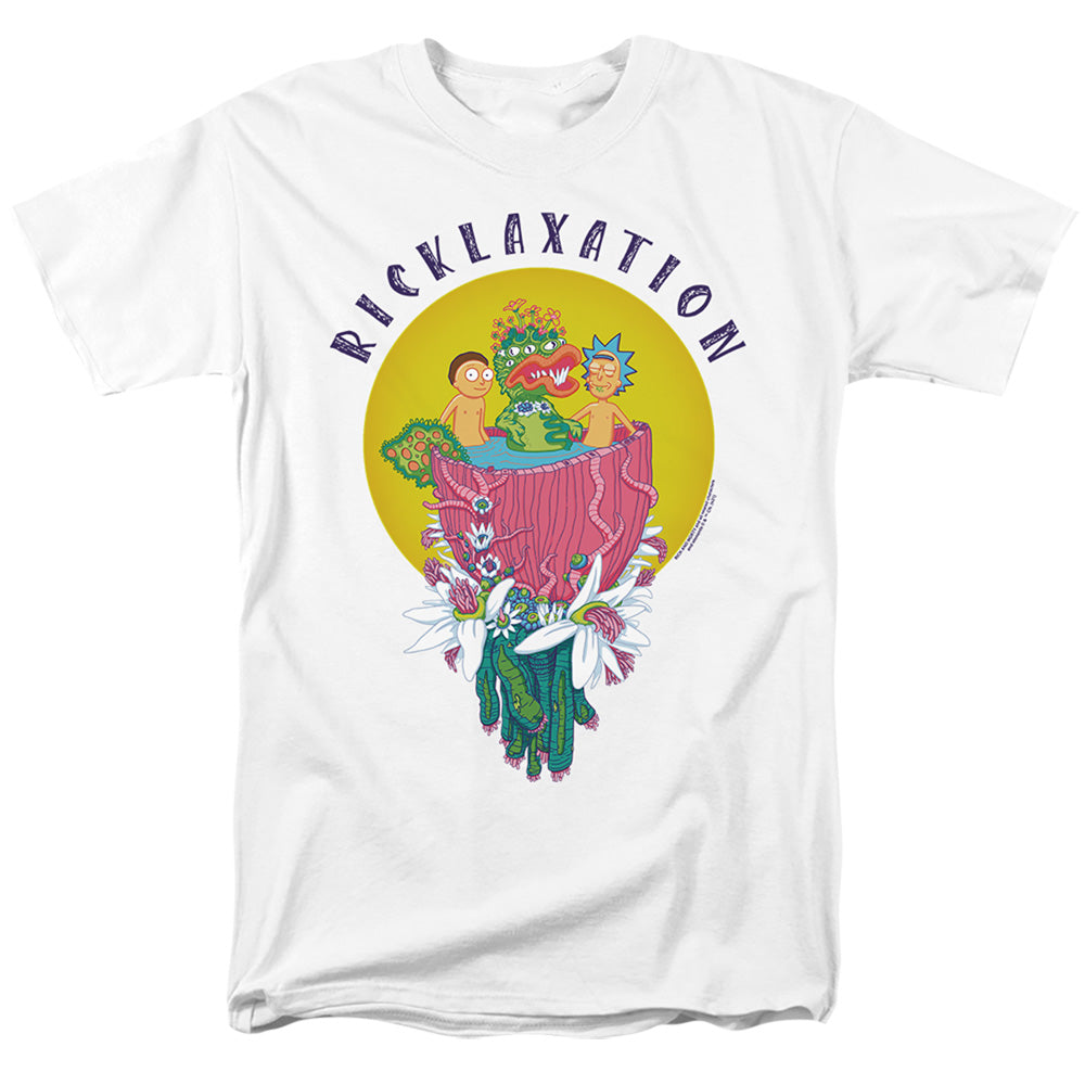 Rick And Morty - Ricklaxation - Adult Unisex Short Sleeve T-Shirt - White