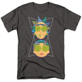 Rick And Morty - Portal Eyes - Adult Unisex Short Sleeve T-Shirt - Gray