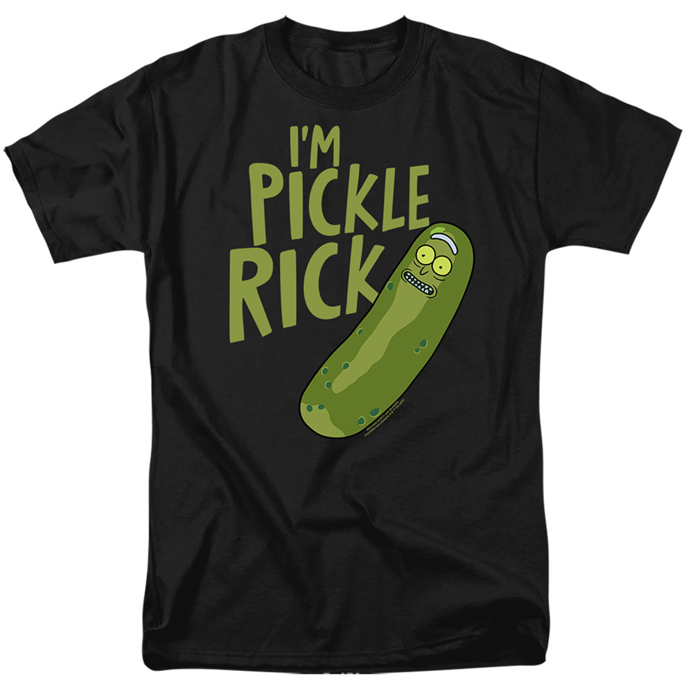 Rick And Morty - I'm Pickle Rick - Adult Unisex Short Sleeve T-Shirt - Black
