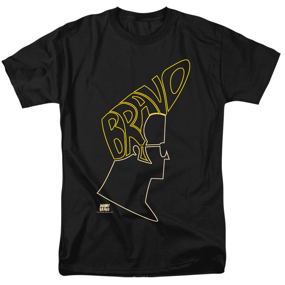 Johnny Bravo - Bravo Hair - Adult Unisex Short Sleeve T-Shirt - Black
