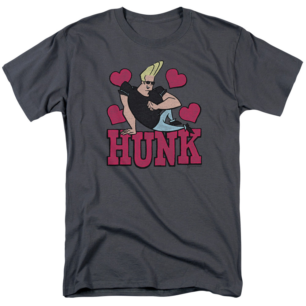 Johnny Bravo - Hunk - Adult Unisex Short Sleeve T-Shirt - Gray