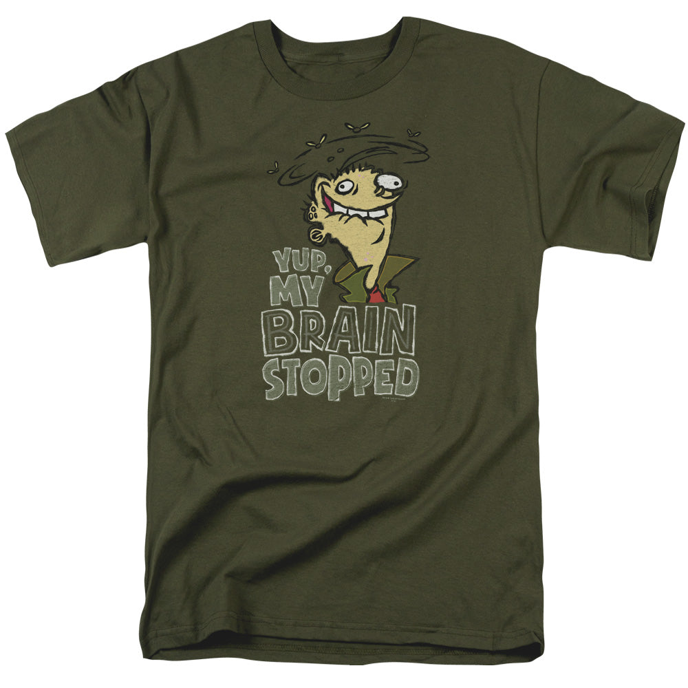 Ed, Edd n Eddy - Brain Dead Ed - Adult Unisex Short Sleeve T-Shirt - Green