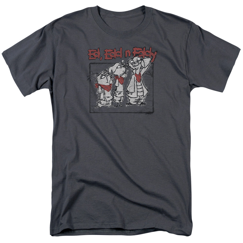 Ed, Edd n Eddy - Stand By Me - Adult Unisex Short Sleeve T-Shirt - Gray