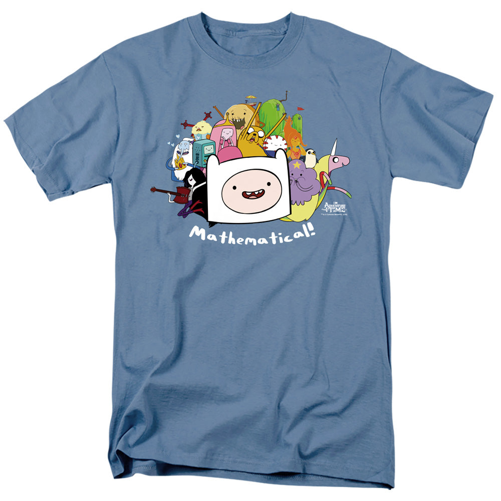 Adventure Time - Mathematical - Adult Unisex Short Sleeve T-Shirt - Blue